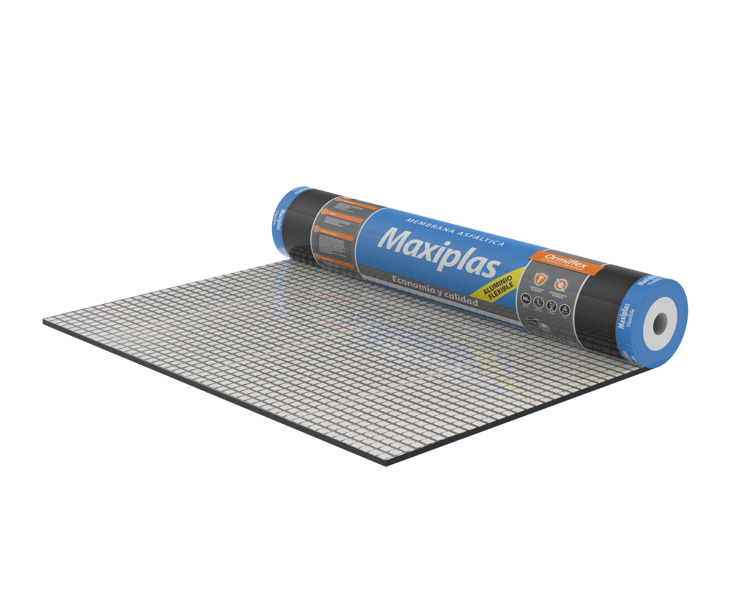 Rollo Ormiflex Maxiplas de aluminio flexible desplegado